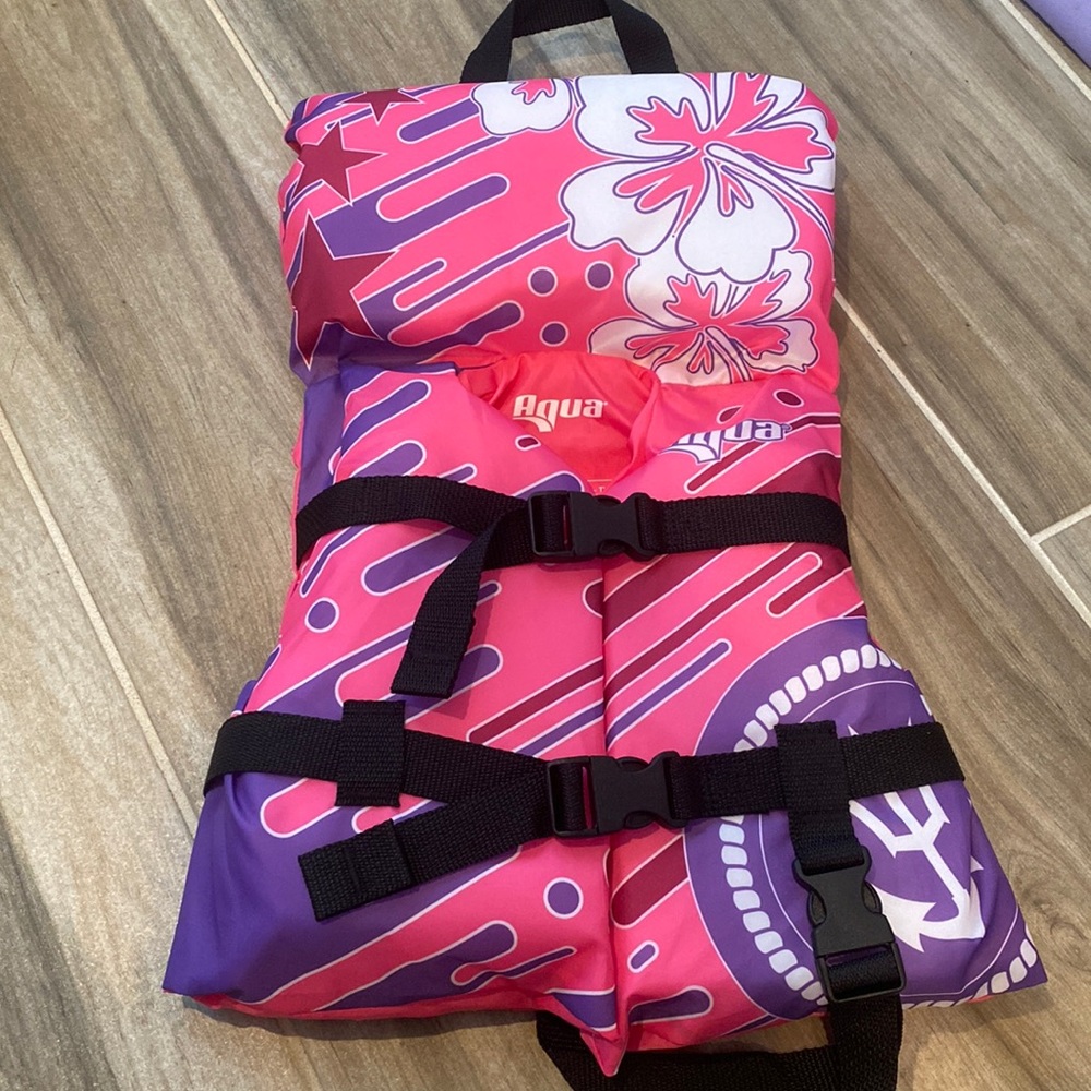 NWOT, Aqua Infant Life Jacket, up to 30 lbs